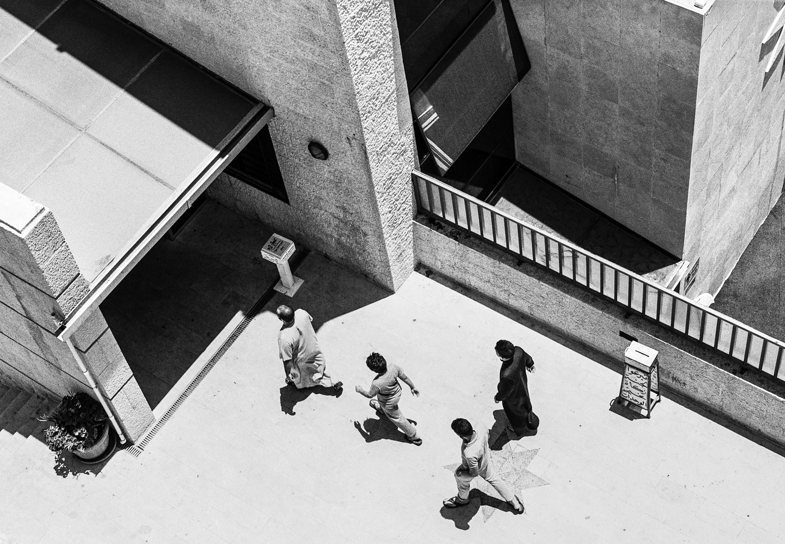 People entering a mosque for the Friday prayer, Amman, Jordan (2017)